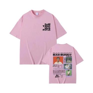 Imagem de Camiseta Gráfica Unissex Bad Bunny Hip Hop Estampa Fashion DeBi TiRAR 