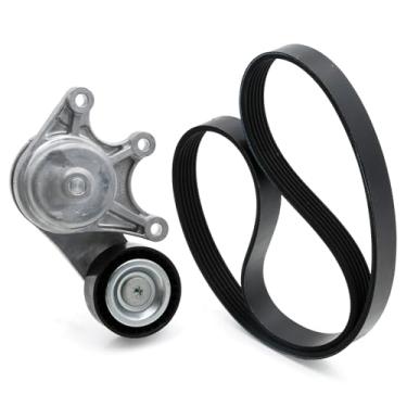 Imagem de Kit completo de componentes de transmissão de correia serpentina - Tensor com polia e correia de transmissão adequado para BMW Z4 X1 X3 X4 120i 220i 228i 320i 328i 428i 528i 2.0L 1997CC 2012-2018
