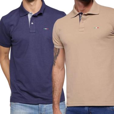 Imagem de Kit 2 Camisas Polo Itália Industrie Básica Piquet Premium-Masculino