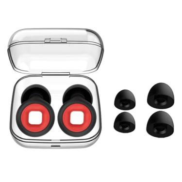 Imagem de Tampões de ouvido de silicone com protetores de ouvido design ergonômico diminui o ruído do vento para andar de motocicleta ao ar livre e dormir em casa