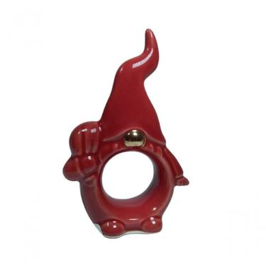 Imagem de Porta Guardanapo Vermelho Cerâmica Papai Noel 11cm