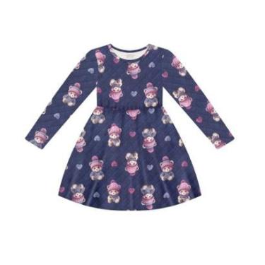 Imagem de Vestido Manga Longa Moletinho Soft Alakazoo Ref. 65348-Feminino