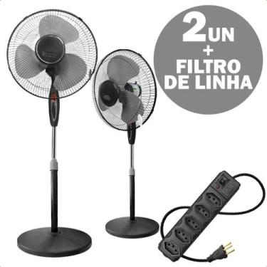 Imagem de Ventilador Torre Pedestal 127V 45W 3 Hélices Altura Ajustável Até 130c