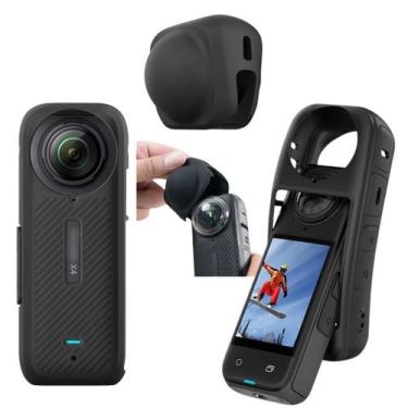 Imagem de Capa protetora maleável para Insta 360 X4 + protetor lente - Genérica