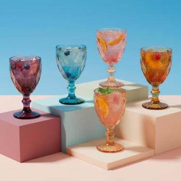 Imagem de Taça de Água Lyor Diamond de Vidro Âmbar Metalizado 300ml - Wolff