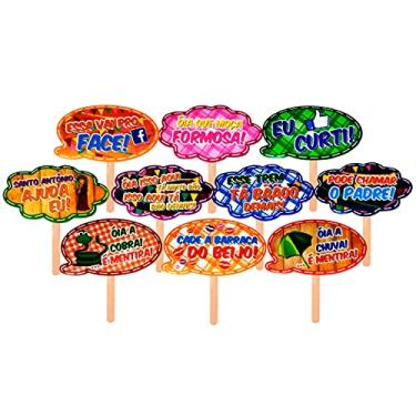 Imagem de Plaquinhas Divertidas Mix Festa Junina - 10 Unidades