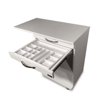 Imagem de Carrinho Odontológico Deki - Mesa Auxiliar Com Aba Retrátil