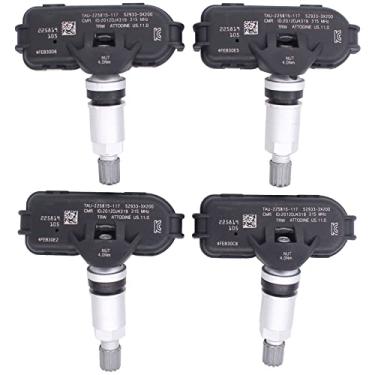 Imagem de NewYall Pacote com 4 sensores de sistema de monitoramento de pressão de pneu 315MHz TPMS