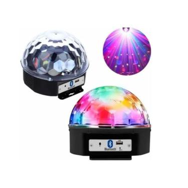 Imagem de Globo Bola Maluca Led Magic Cristal Rgb Bluetooth Pen Drive