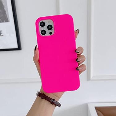 Imagem de Capa traseira de silicone líquido original de luxo sólido para iphone 13 12 11 pro max para iphone 14 11 xr xs max macio tpu capa traseira, 14 firefly rose, para iphone 14 plus