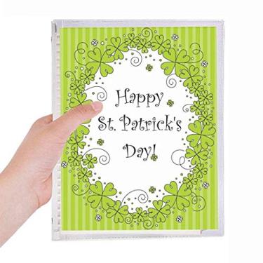 Imagem de Trevo de quatro folhas da Irlanda, Caderno Happy St.Patrick's Day, Diário de folhas soltas recarregável