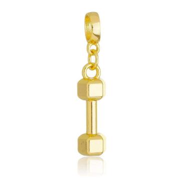 Imagem de Pingente Berloque Peso Academia Pandora Banhado a Ouro 18k - Premium