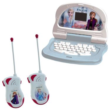 Imagem de Infantil - Kit Frozen Laptop Magic Tech Bilíngue + Walkie-Talkie  menina