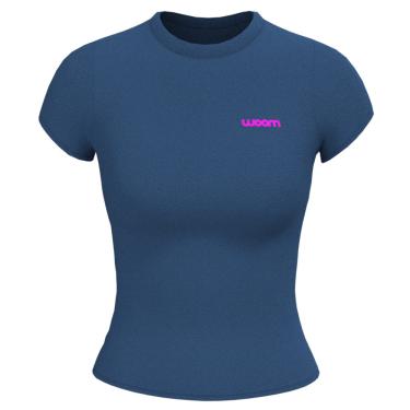 Imagem de Camiseta Running I Woom Chicago Azul e Rosa Feminino 2023