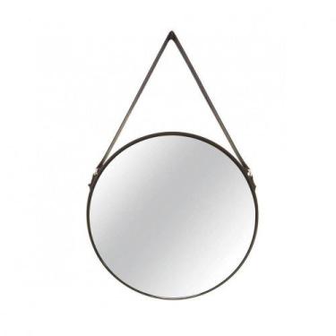 Imagem de Espelho Redondo Decorativo De Metal - Preto 45,5cm - Mart
