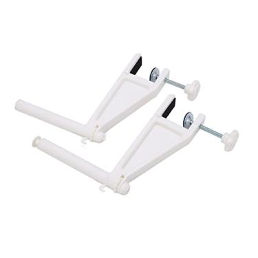 Imagem de Kit de espigão de grampo de parafuso ajustável de tênis de mesa, rede de tênis de mesa avançada firme com espigão de grampo para treinamento(Branco)