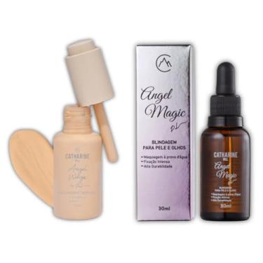 Imagem de Kit Base Média Cobertura MC02 Matte e Blindagem Fixadora Angel Wings Catharine Hill