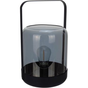 Imagem de CASTIÇAL DECORATIVO PORTA VELA HOME&CO METAL 24x15x15cm FUME