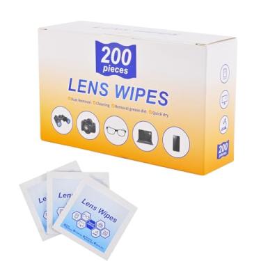 Imagem de Toalhetes de lente para óculos, borrachas de óculos são embalados separadamente, limpador de óculos para limpeza de óculos, lentes de câmera, óculos de sol, telas de celular, óculos etc. (200 peças)