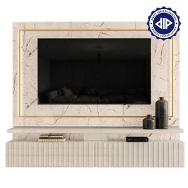 Imagem de Estante Home Theater Suspenso Gaia Calacata Off White  Madetec