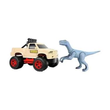 Imagem de Camionete com Velociraptor Bege - Dino Island - Silmar Plasticos Ltda