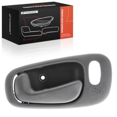 Imagem de A-Premium Maçaneta interior do lado do motorista dianteiro esquerdo compatível com Toyota Corolla 1998-2002 e Chevrolet Prizm 1998-2002, com fechaduras elétricas, cinza claro, substituição #