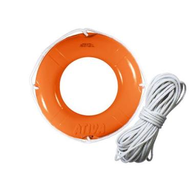 Imagem de Kit Boia Circular Salva Vidas 60cm Classe III + Corda de Retinida Flut