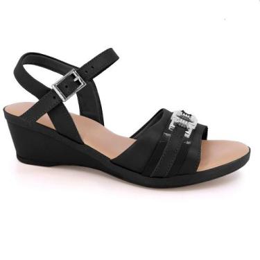 Imagem de Sandalia usaflex plataforma ref mm0904 feminino, 37, Preto