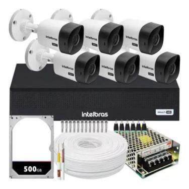 Imagem de Kit Cftv 6 Câmeras 1120 Hd Dvr 8 Canais Intelbras 1008c