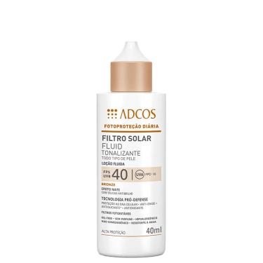 Imagem de Adcos Fotoproteção Diária Fluid Tonalizante FPS 40 Bronze - Protetor Solar com Cor 40ml