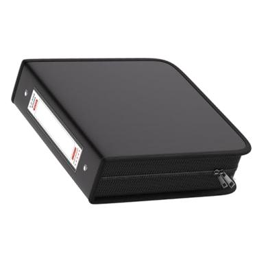 Imagem de ZOOPIP Fichário de 3 anéis à prova de fogo com zíper, anéis D de 6 polegadas comporta 650 folhas de 21,6 cm x 28 cm (A4), compatível com protetores de página transparente, rede embutida e suporte de