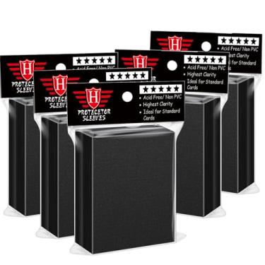 Imagem de 500 peças de protetores de cartas para cartas de troca, esportes e cartas de jogo, protetores de cartas de centavo adequados para Pokémon, MTG e Yugioh