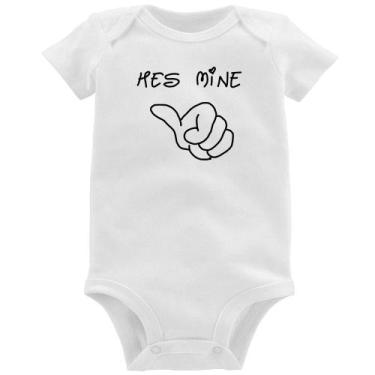 Imagem de Body Bebê He's Mine - Foca na Moda, Branco, M