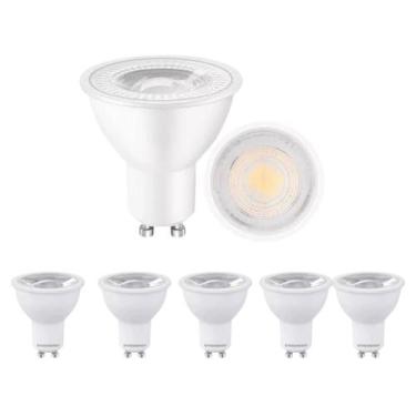 Imagem de 6 Lâmpada Led Dicroica Bivolt Gu10 7w Mr16 Branco Quente 24 - SAVE ENE