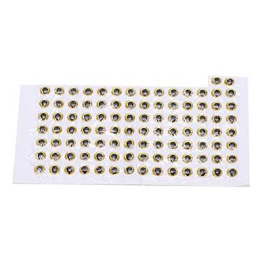 Imagem de Olhos de pesca, 100 peças profissionais de isca de pesca artificial para isca de pesca diy para iscas diy(Ouro)