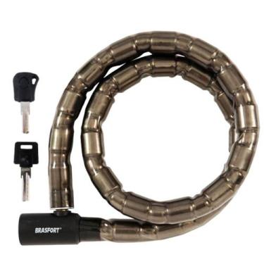 Imagem de Cadeado para Moto com Chave 22mm x 1,20 Metros - 7013 - BRASFORT