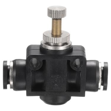 Imagem de HARFINGTON Válvula de controle de fluxo de ar PSA-5/16 Encaixe de pressão para conectar 1/10.2 cm OD x 1/10.2 cm OD Controlador de velocidade em linha União reta para semi-caminhões Trailers Sistema