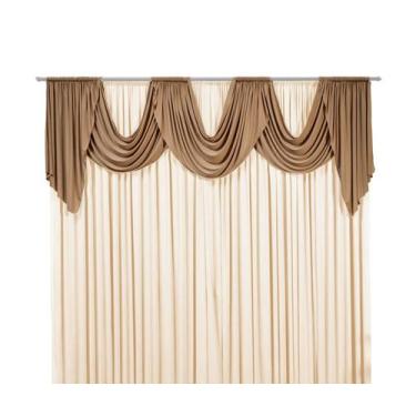 Imagem de Cortina de Malha Emilly 2m Liso Para Sala ou Quarto - M.A Enxovais, Av