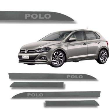 Imagem de Jogo Friso Lateral Polo Cinza Platinum Ponta de Faca Grafia - Macall