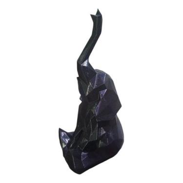 Imagem de Elefante Decorativo Poligonal 3d Elegante Moderno 18cm - Atual Conceit