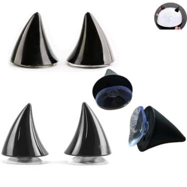 Imagem de YehVeh Pacote com 6 capacetes de bicicleta para crianças, chifres de diabo, suporte adesivo com ventosa, capacete infantil, decoração de chifre para skate, capacete de ciclismo, capacete de