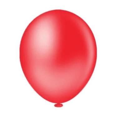 Imagem de BALÃO LISO REDONDO - PIC PIC Nº 08 - VERMELHO - Pacote com 50 unidades