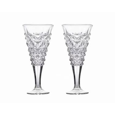 Imagem de Taças de champanhe de vidro, conjunto de taças de vinho de cristal sem chumbo, taças de champanhe Ice Diamand para Prosecco, vinho espumante, mimosa, vinho e coquetéis, conjunto de 2, 170 g