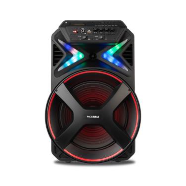 Imagem de Caixa Amplificada Connect Lights Mondial Bivolt 400W RMS Preto/Vermelho - CM-400