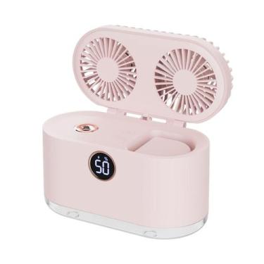 Imagem de Ventilador de ar de pulverização de cabeça dupla, mini ar-condicionado