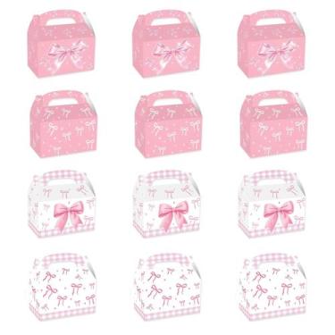Imagem de Caixas de presentes para festas Namhcir, pacote com 12, rosa, 16x9x10 