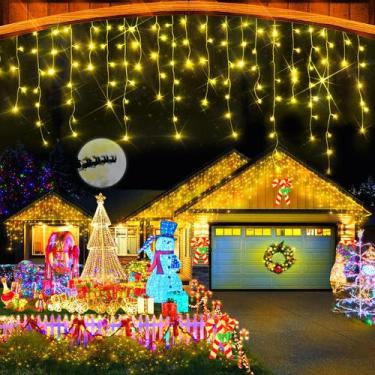 Imagem de Luzes de corda de gelo ao ar livre Heceltt 40m 1280 LED Warm White