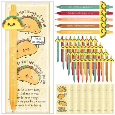 Imagem de Set de 40 Bolígrafos con Diseño de Taco Sayglossy y Marcadores Inspira