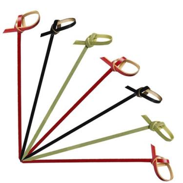Imagem de Espetos de coquetel HXYCNNA 300 unidades de bambu 12 cm com palitos de