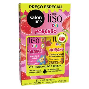 Imagem de Kit Shampoo 300ml + Condicionador 200ml Salon Line Meu Liso Kids Moran